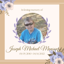 In Memory of Joseph Michael Manson