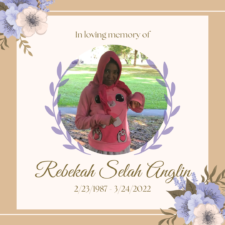 In Memory of Rebekah Selah Anglin