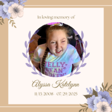 In Loving Memory of Alyssa Katelynn